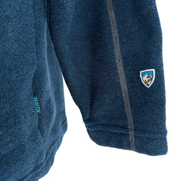 KUHL Navy Blue Quarter Zip Fleece Jacket Men XL Gorpcore Hiking Outdoors Casual - Picture 10 of 10